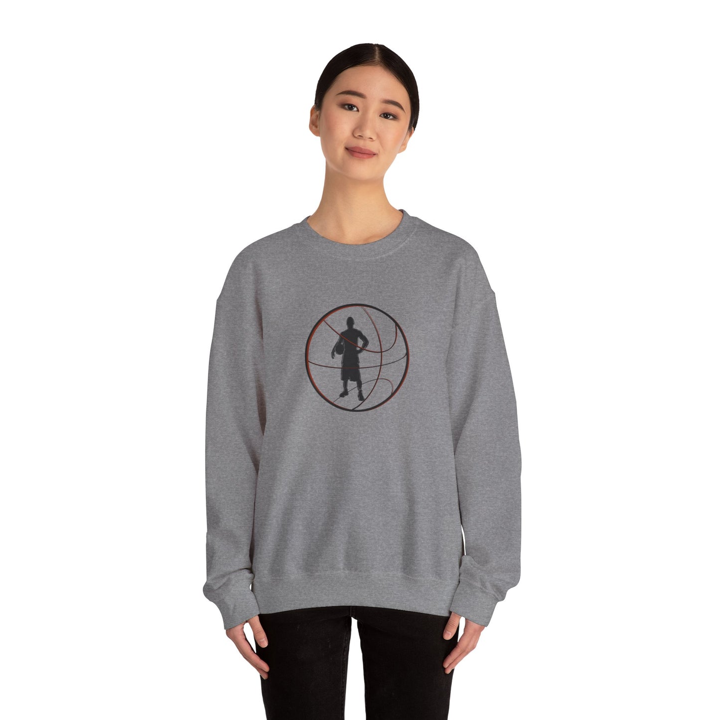 Halfcourt man basketball Heavy Blend™ Crewneck Sweatshirt